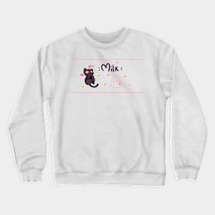 Cats love milk Crewneck Sweatshirt